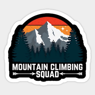 Mountain Climbing Squad Sticker